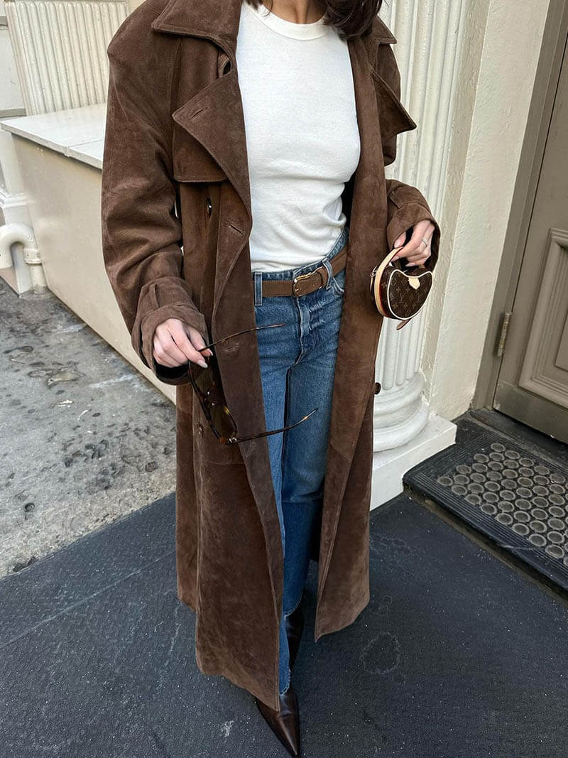 Lily Melbourne Sophie - Stylish leather trench coat for chic looks