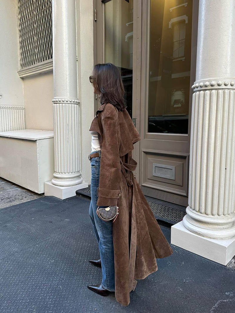 Lily Melbourne Sophie - Stylish leather trench coat for chic looks