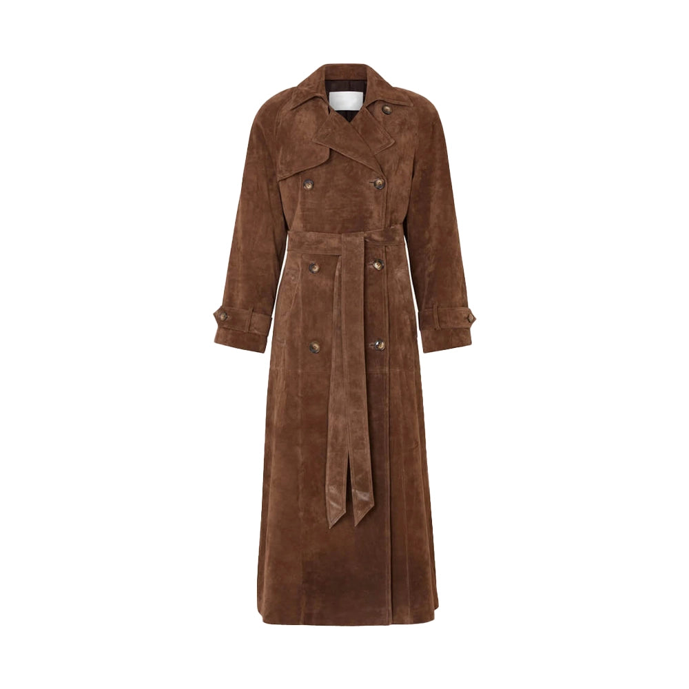 Sophie - Stylish leather trench coat for chic looks
