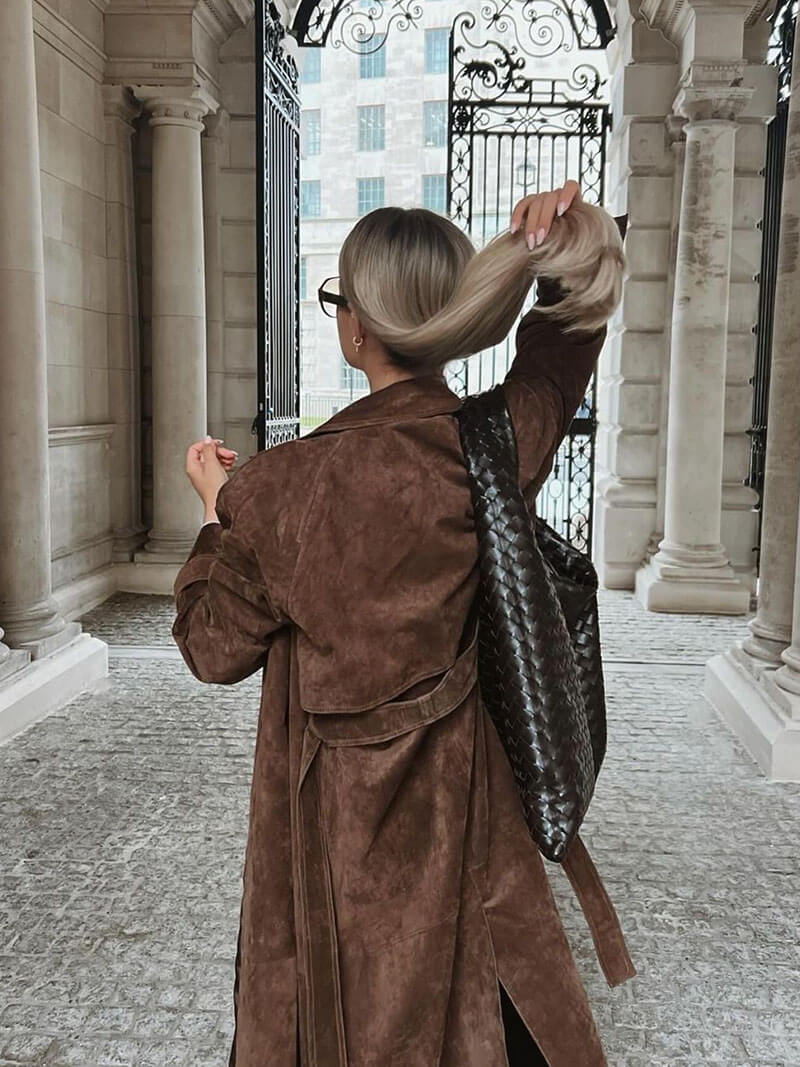 Lily Melbourne Sophie - Stylish leather trench coat for chic looks