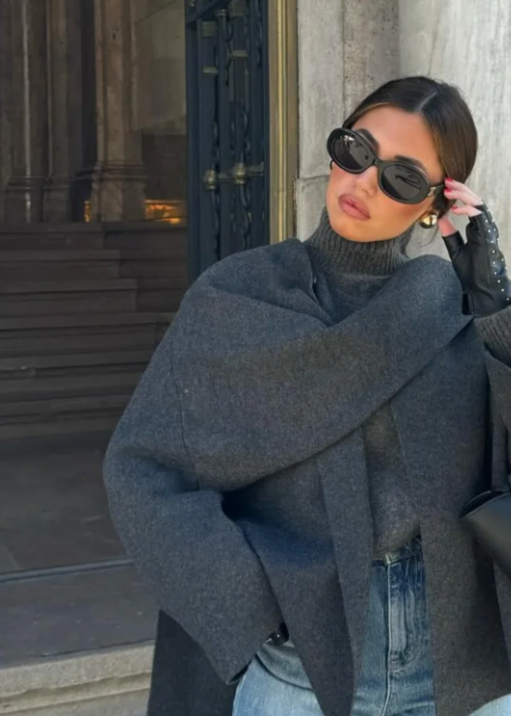 Lily Melbourne Vivian Luxury Cape Coat - Elegant & Timeless Outerwear