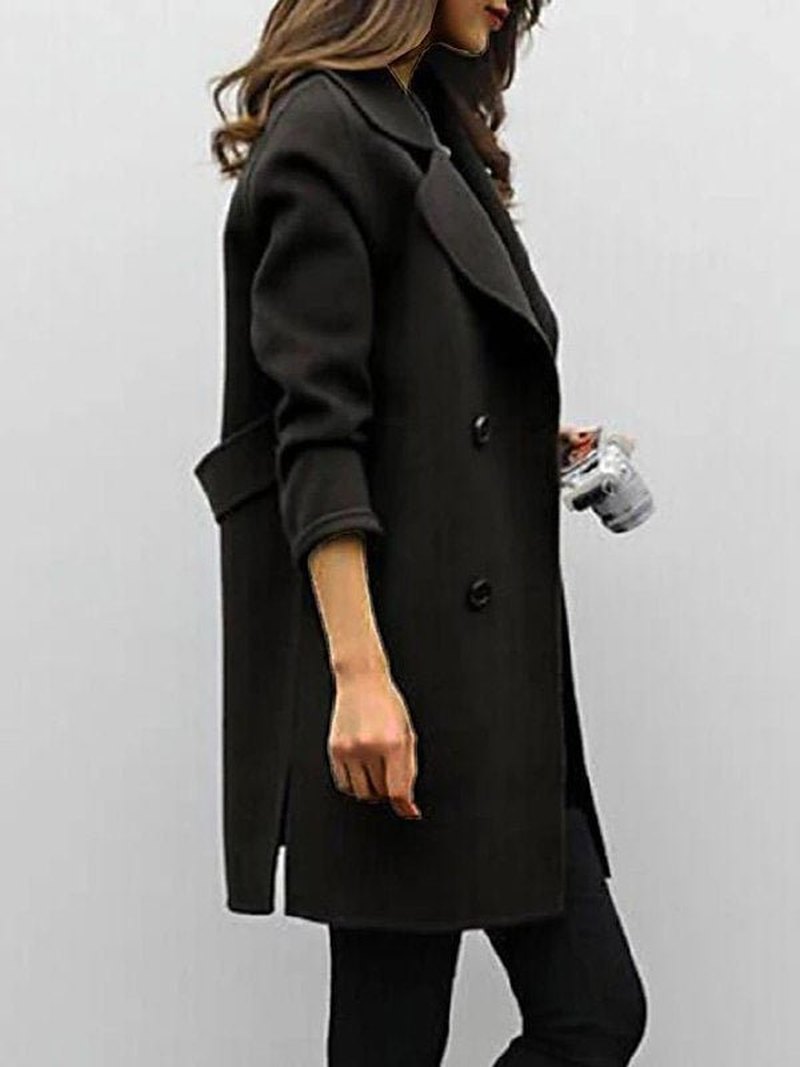 Lily Melbourne Women Jacket Melissa - Iconic wool trench coat in army green