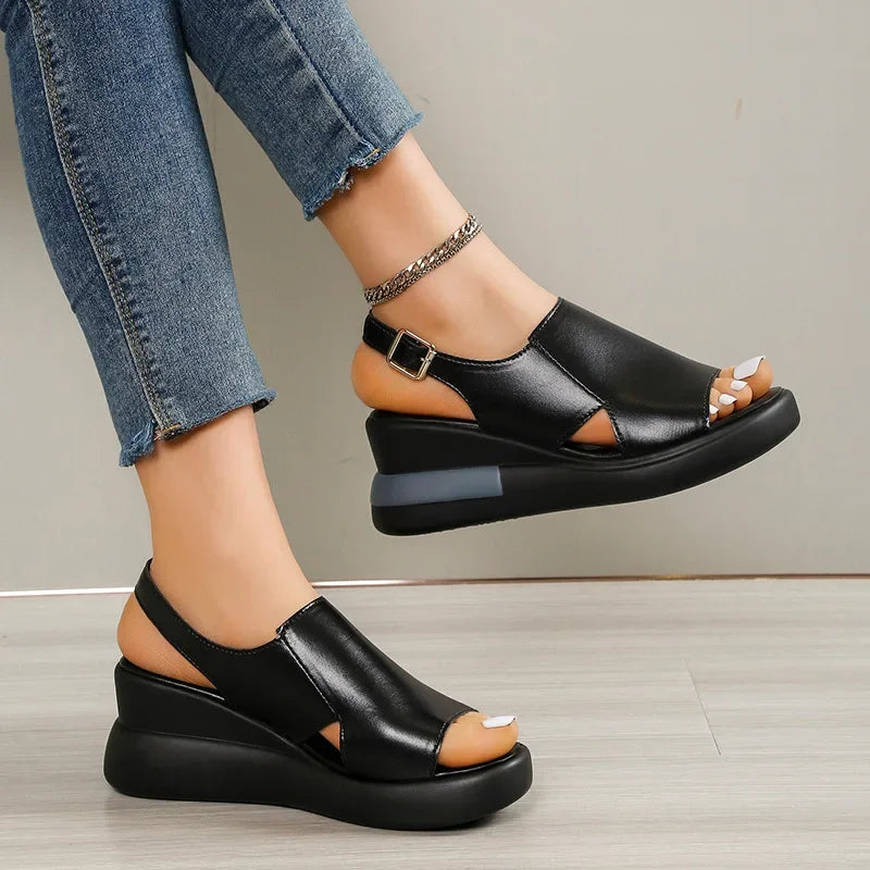 Lily Melbourne Zali - Comfortable Peep Toe Beach Sandals