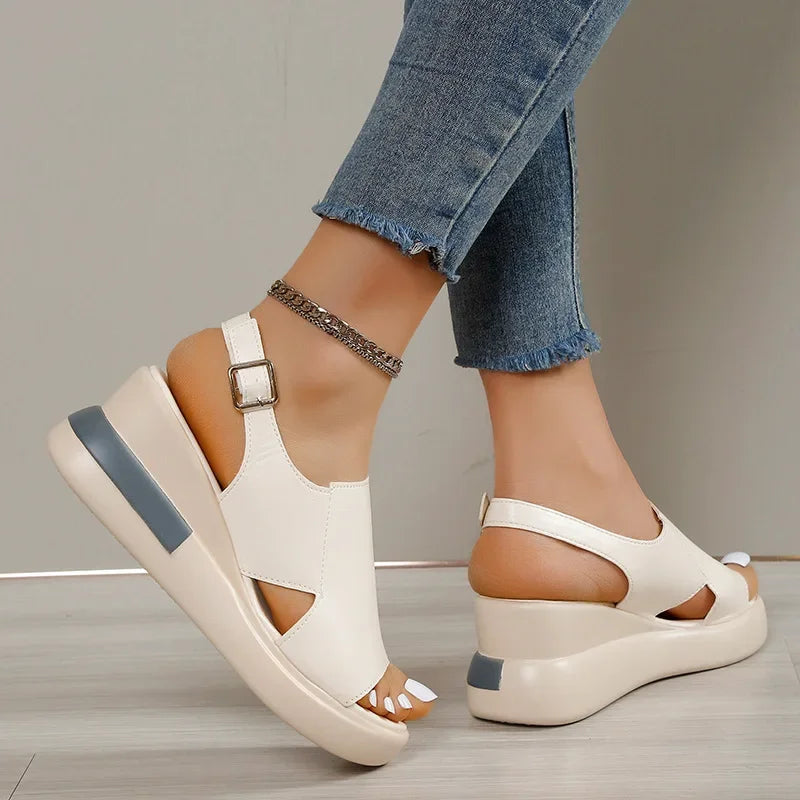 Lily Melbourne Zali - Comfortable Peep Toe Beach Sandals