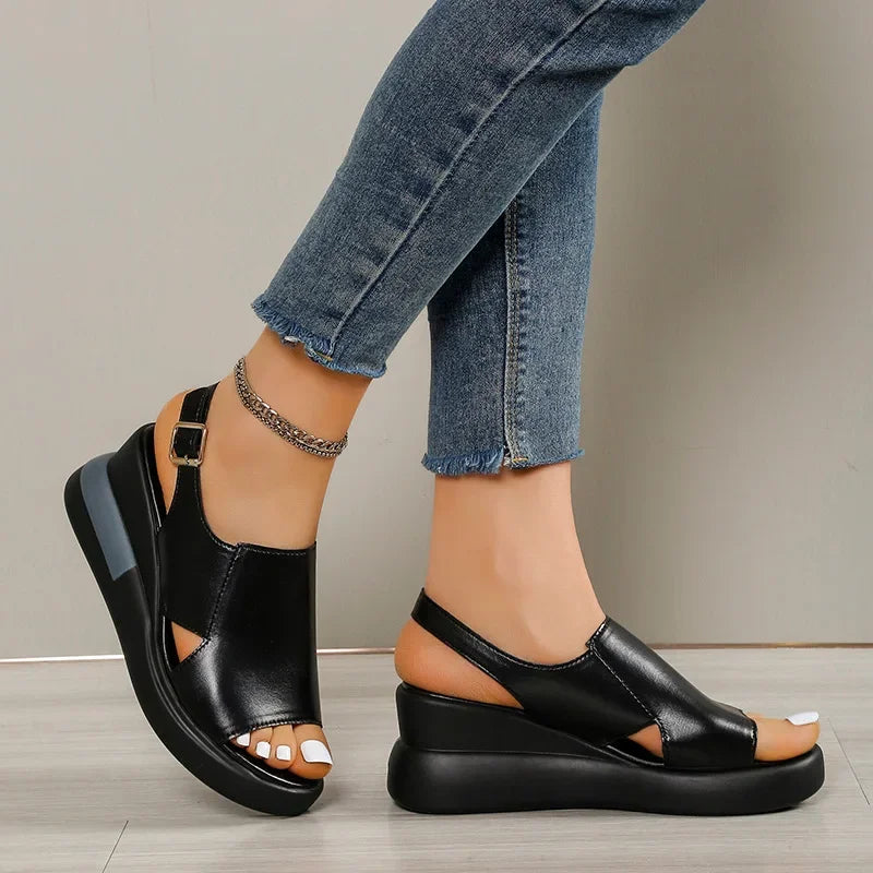 Lily Melbourne Zali - Comfortable Peep Toe Beach Sandals