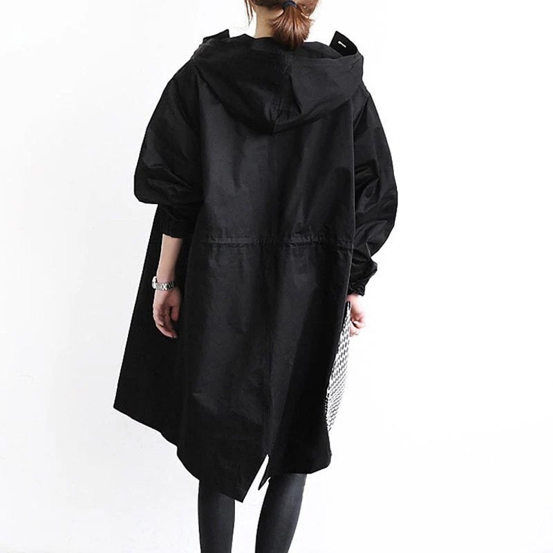 Lily Melbourne Zephyra Elegant Trench Coat - All-Season Solid Color