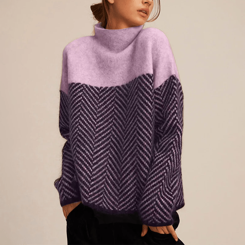 Lily Melbourne fb-0339 Ella - Cozy cashmere sweater with elegant herringbone design