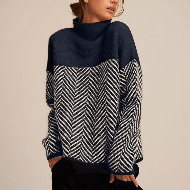 Lily Melbourne fb-0339 Ella - Cozy cashmere sweater with elegant herringbone design