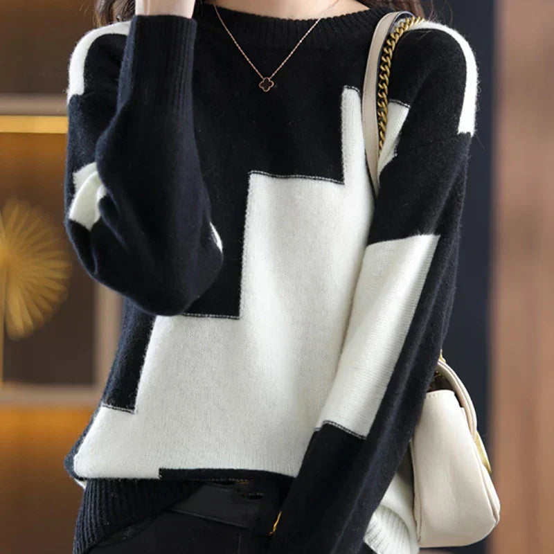 Lily Melbourne sara julia20241009 Elegant Long Sleeve Women's Sweater - Cozy, Stylish & Versatile