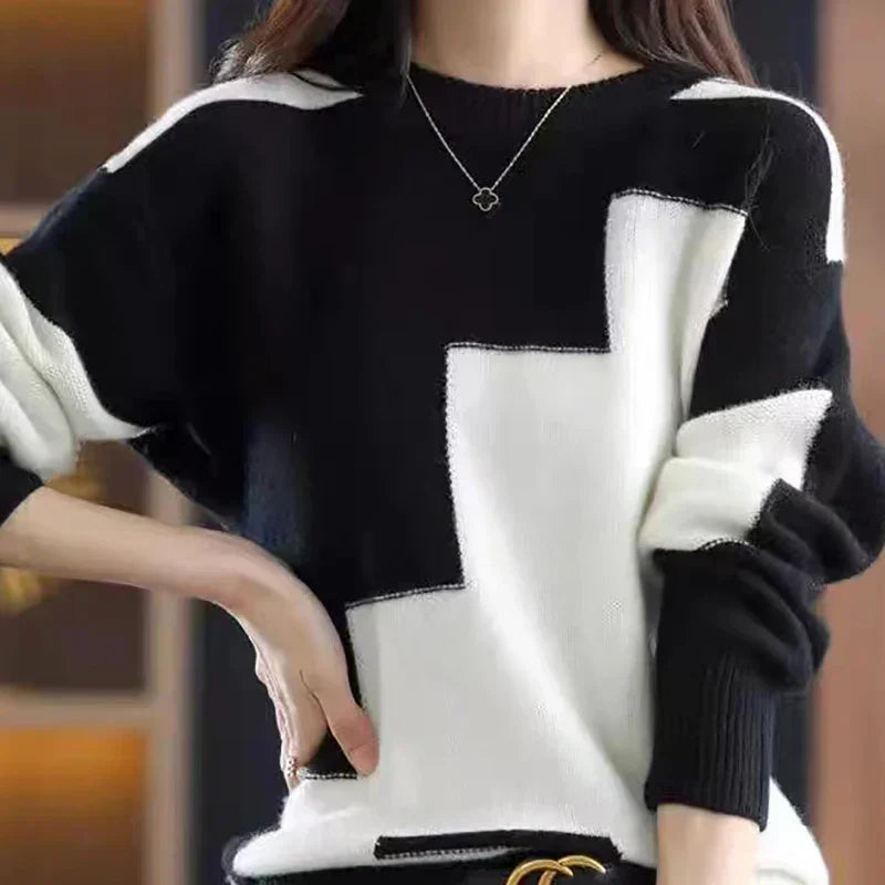 Lily Melbourne sara julia20241009 Elegant Long Sleeve Women's Sweater - Cozy, Stylish & Versatile
