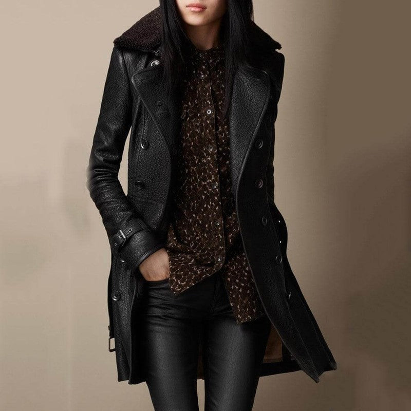 Lily Melbourne trendvilla20240423 Nina - Luxurious leather trench coat for timeless elegance