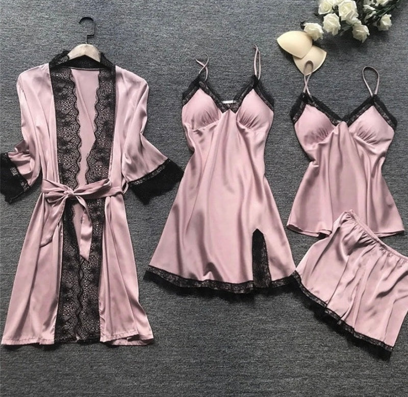 Lily Melbourne women's lingerie set Isabella 5-Piece Satin Lingerie Set | Luxurious Comfort & Elegance