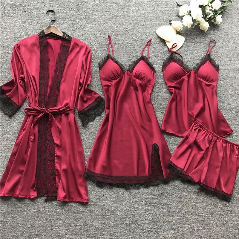 Lily Melbourne women's lingerie set Isabella 5-Piece Satin Lingerie Set | Luxurious Comfort & Elegance