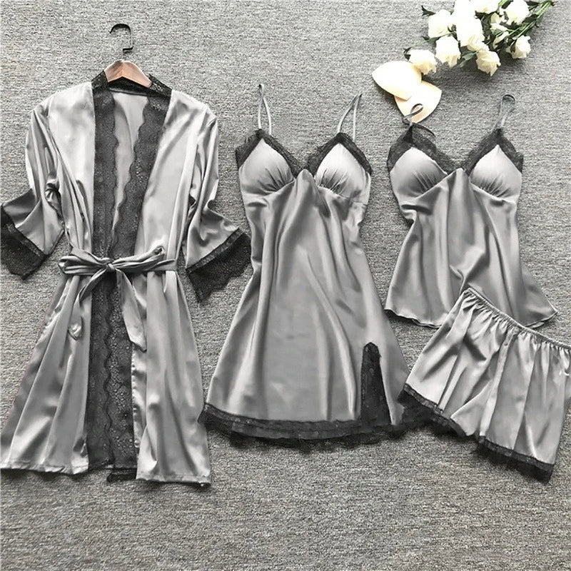 Lily Melbourne women's lingerie set Isabella 5-Piece Satin Lingerie Set | Luxurious Comfort & Elegance