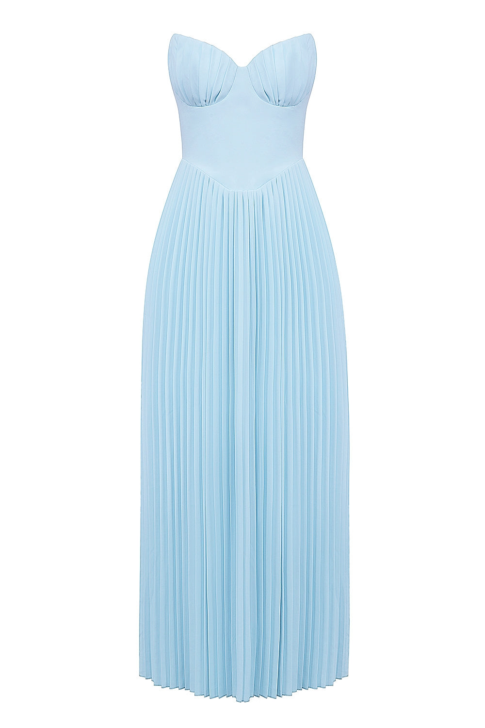 Sky Blue Corset Maxi Dress for Women - Elegant Summer Style 7