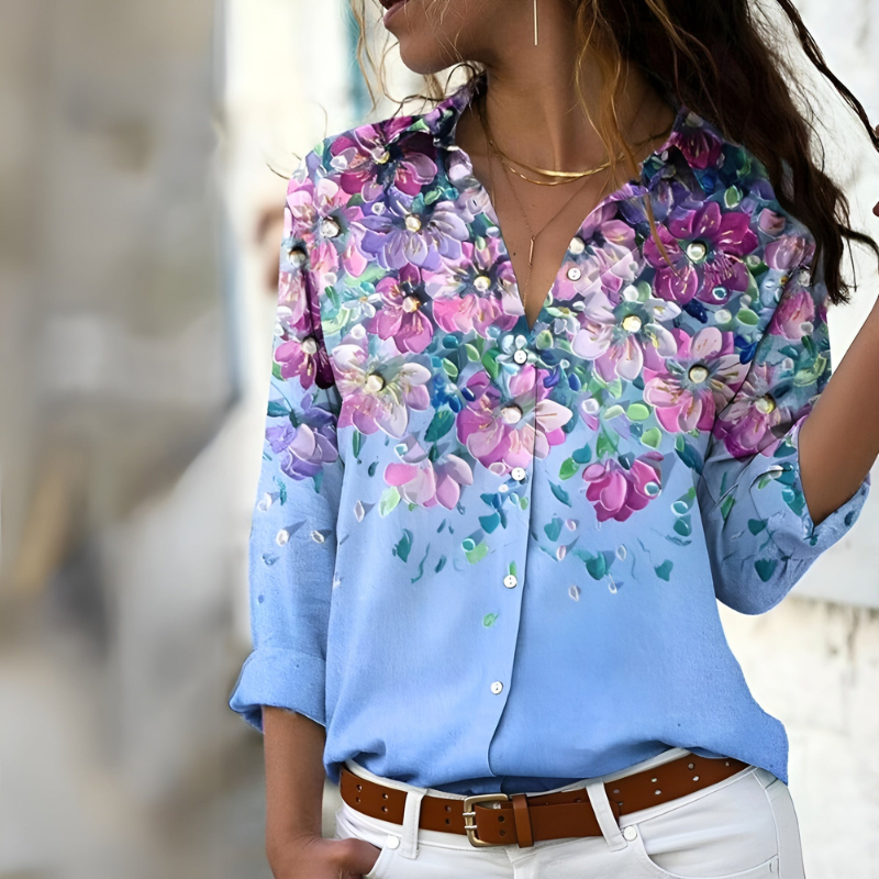 Stylish Printed Womens Blouse - Effortless Elegance & Comfort 1