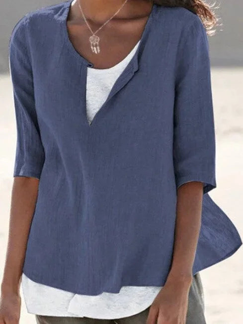 Stylish Women's Blouse - Flattering Layered Summer Top 3