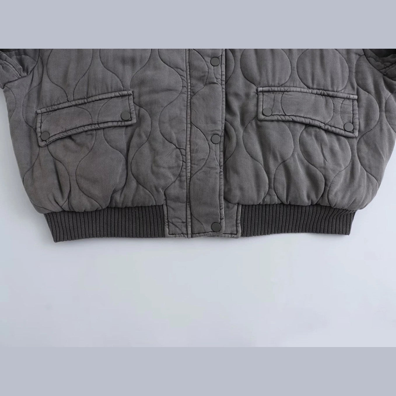 Women's Loose-Fit Quilted Bomber Jacket Bomber Jacket