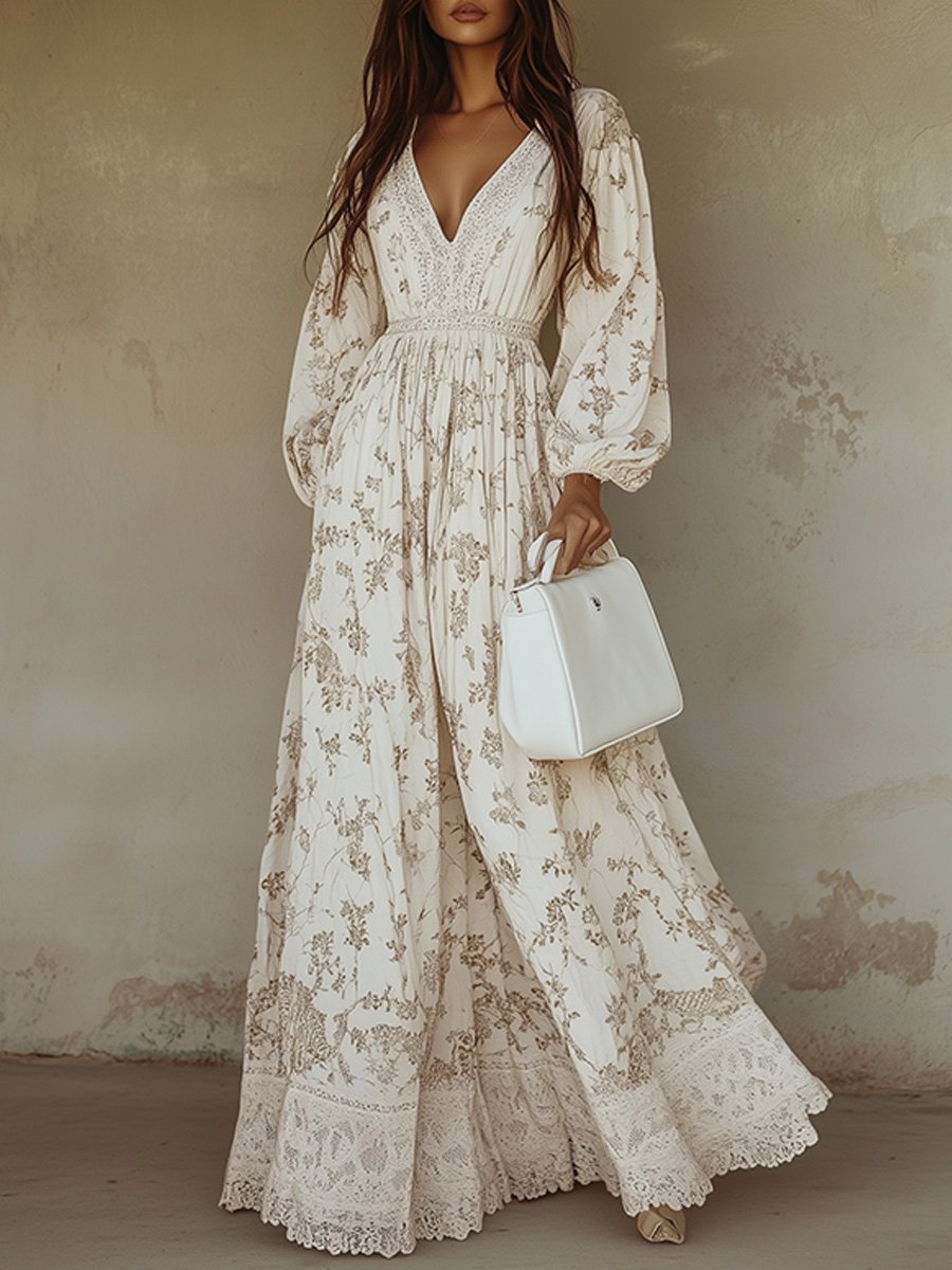 Women's Boho Floral Maxi Dress - Perfect Summer Style 0