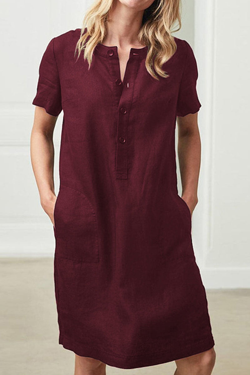 Women's Loose Fit Short Sleeve Summer Dress for Casual Style 3