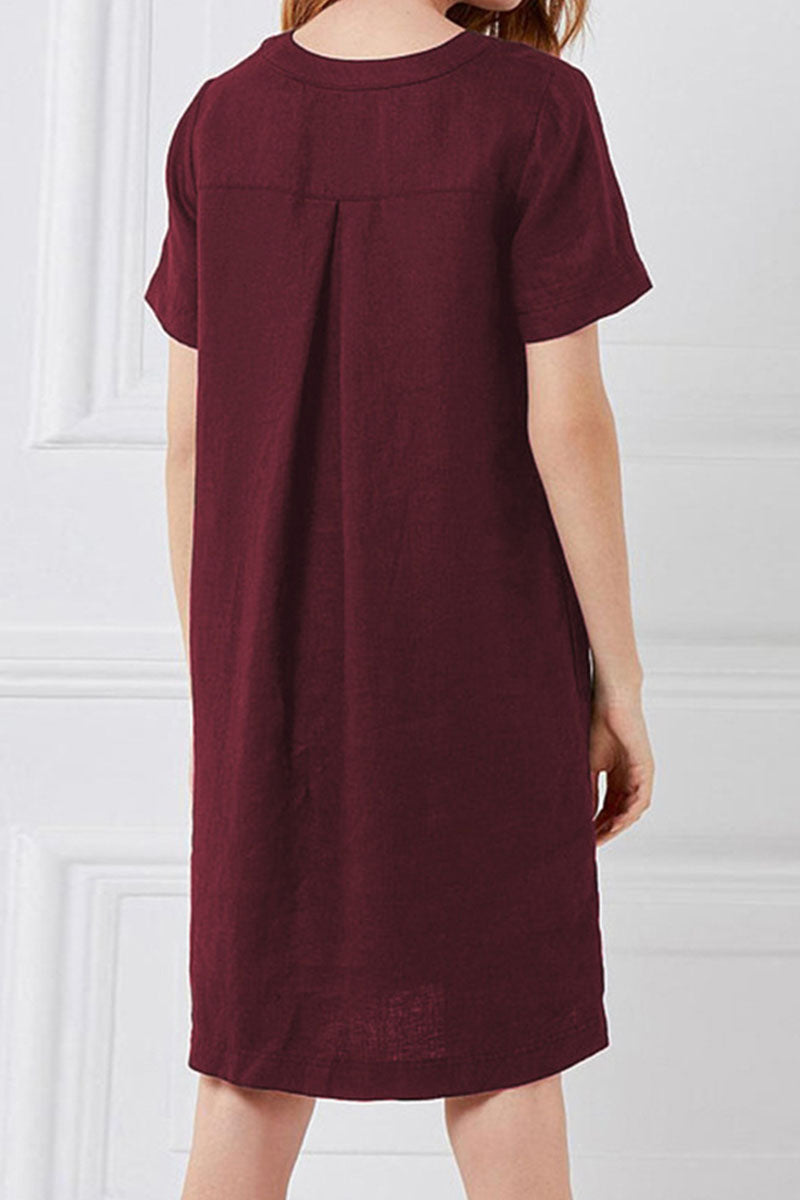 Women's Loose Fit Short Sleeve Summer Dress for Casual Style 4