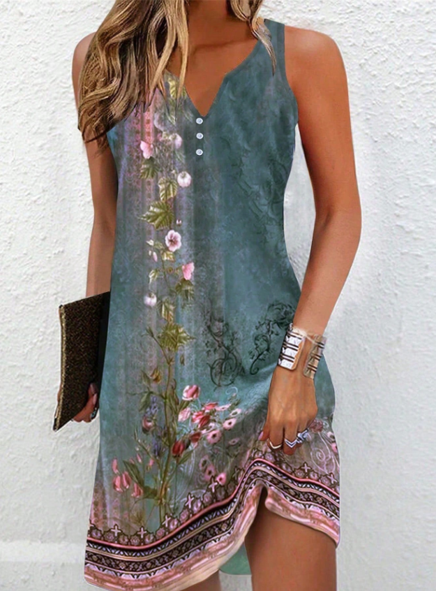 Women's Mini Dress Blue Summer Dresses 7