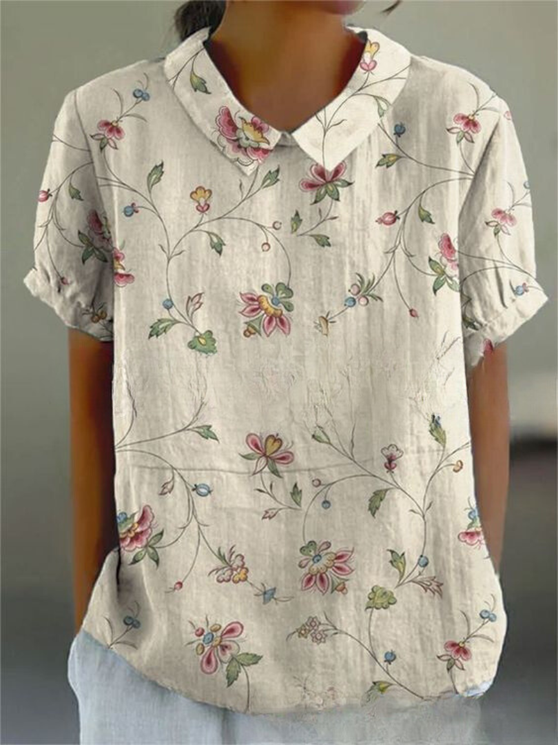 Womens Vintage Floral Blouse - Casual Summer Tops for Women 10