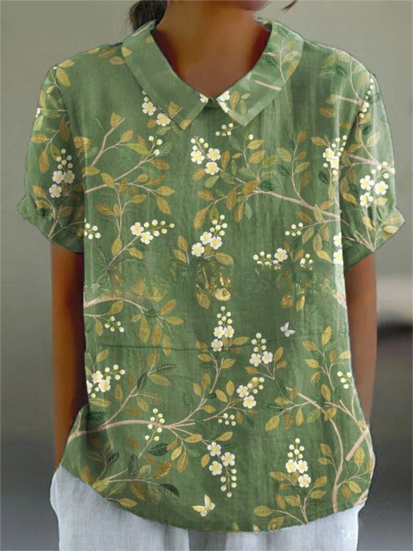 Womens Vintage Floral Blouse - Casual Summer Tops for Women 5