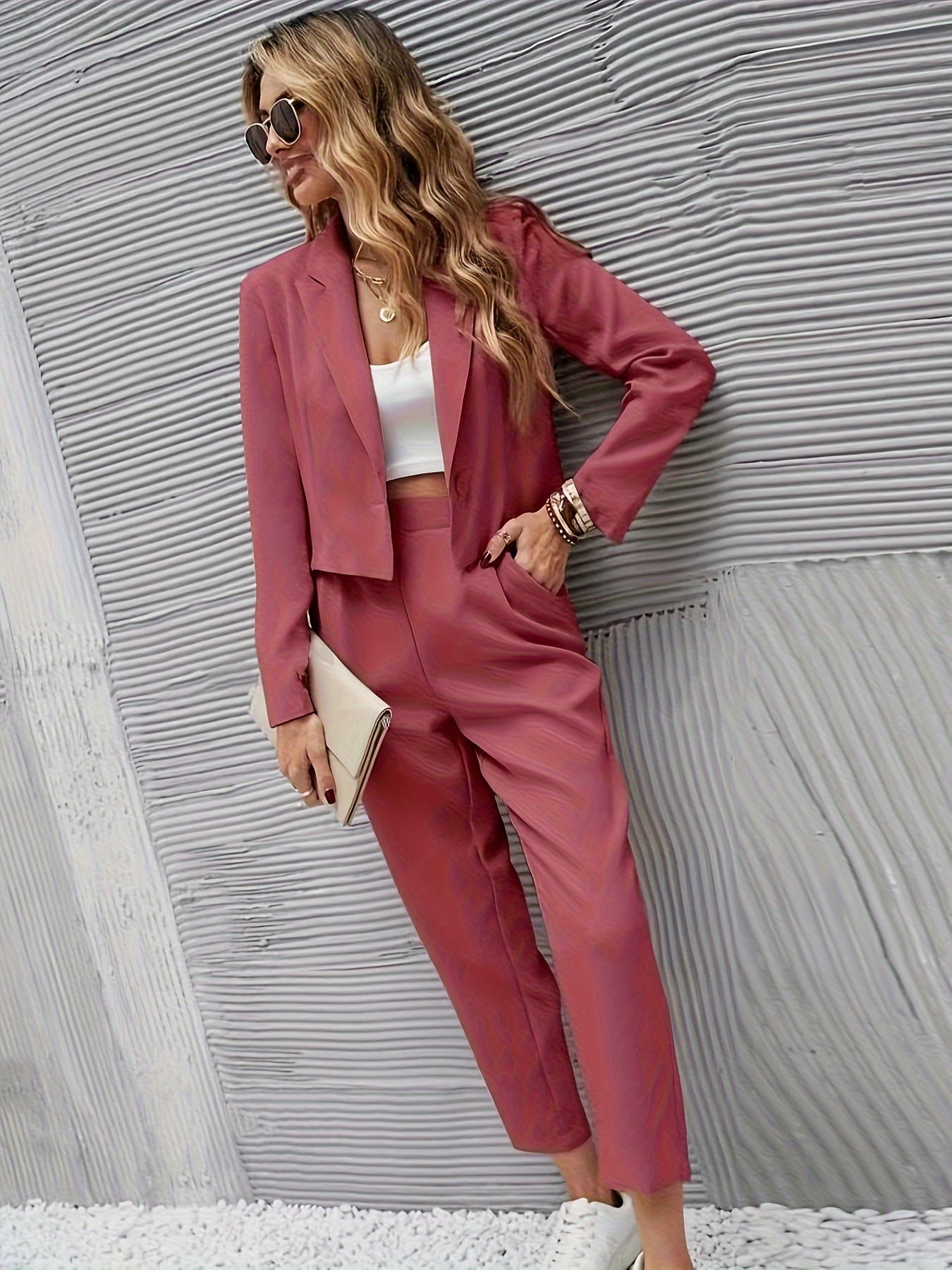 Chic Women's Two-Piece Blazer Set for Every Occasion