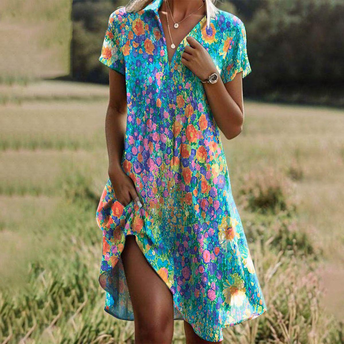 Marlyn™ | Vintage Floral Print Dress