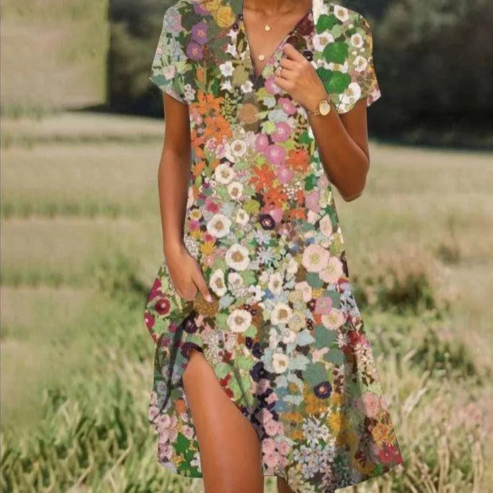 Marlyn™ | Vintage Floral Print Dress