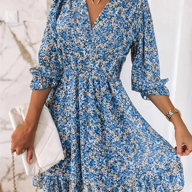 Chic Ibiza-Style Floral Dress for Women - Comfortable & Stylish