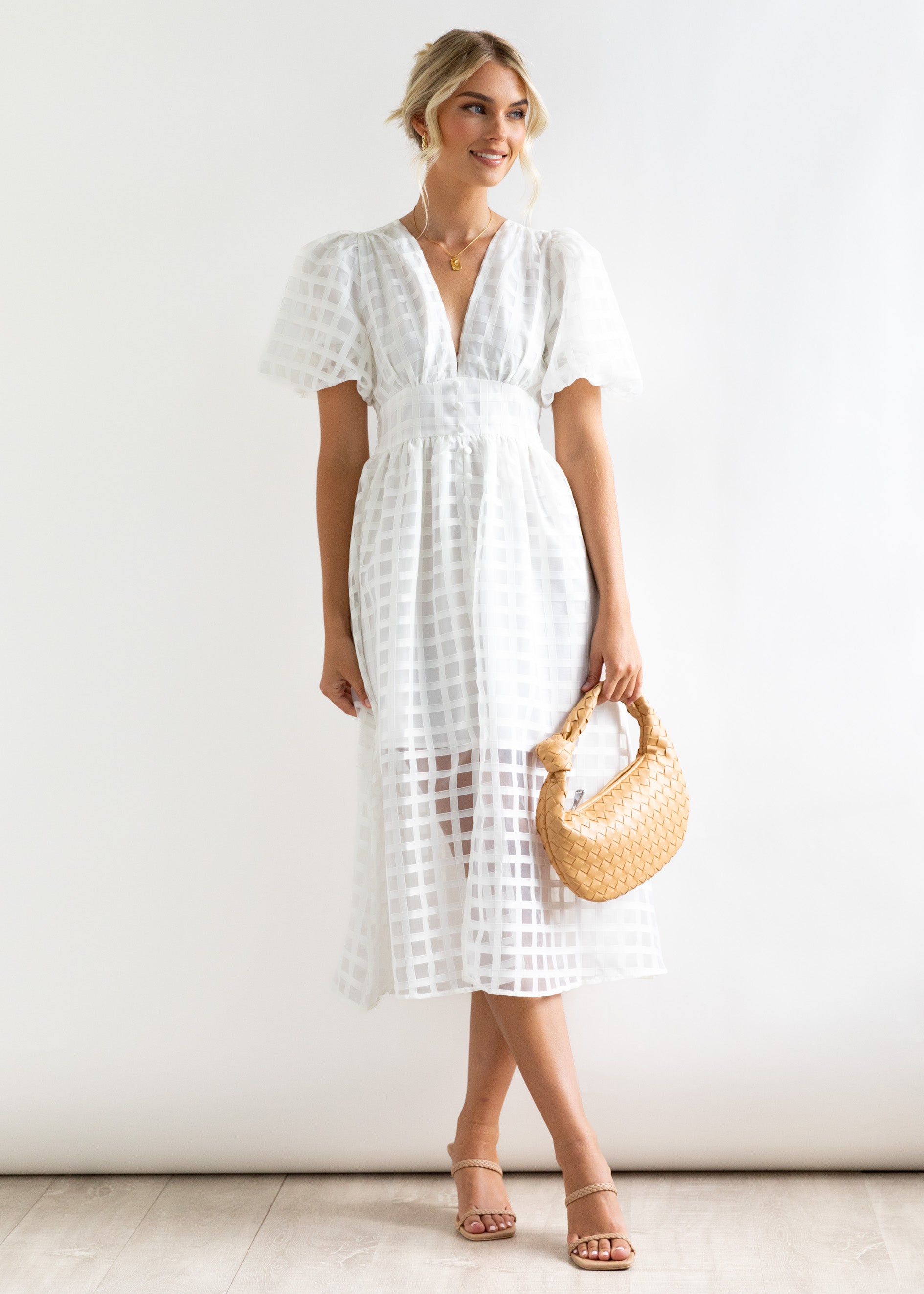 Charming Summer Midi Dress by Domenica - Perfect for Every Occasion