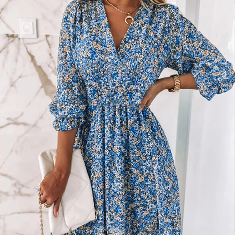 Chic Ibiza-Style Floral Dress for Women - Comfortable & Stylish