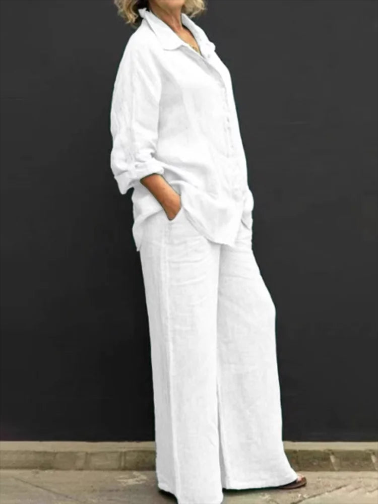 Adelinde Summer Casual Linen Set | Breathable & Stylish Comfort