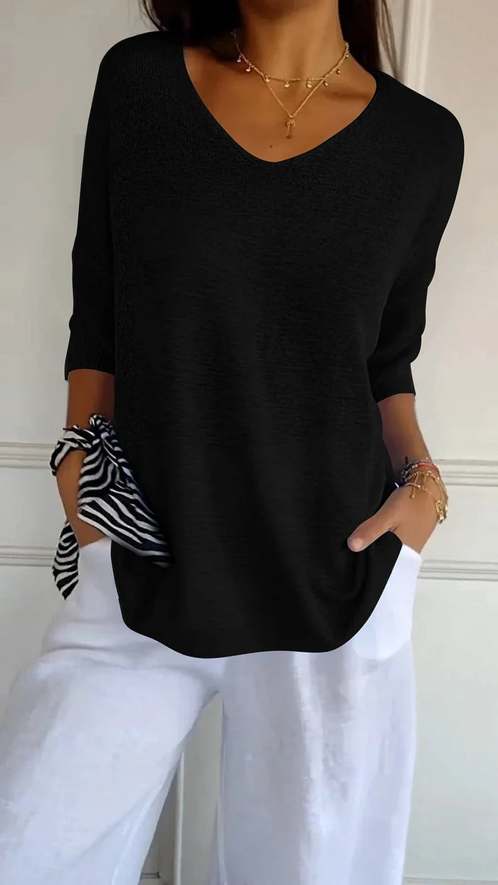 Chic Women's V-Neck Blouse - Stylish Going Out Top 5