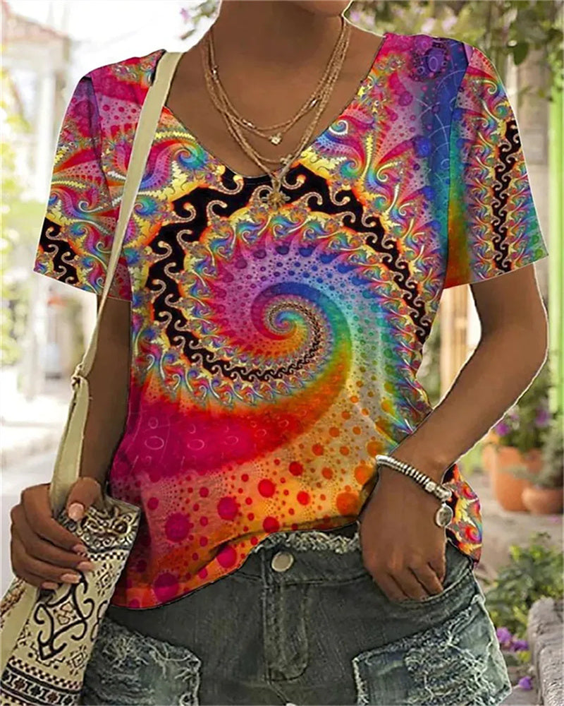 Chic Women's V-Neck Summer Top - Stylish Blouse for Women 0