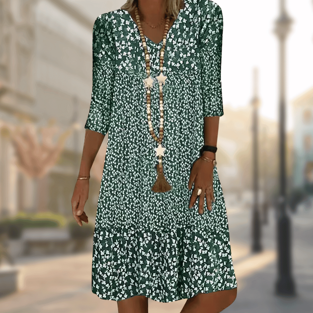 Chic Bohemian V-Neck Dress - Effortless Style & Comfort