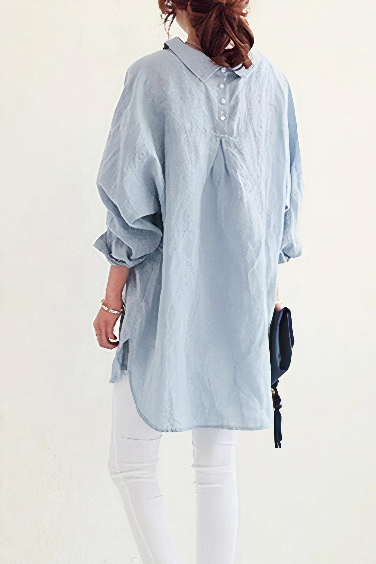 Emilia Women's Oversized Linen Shirt | Breathable & Stylish Comfort