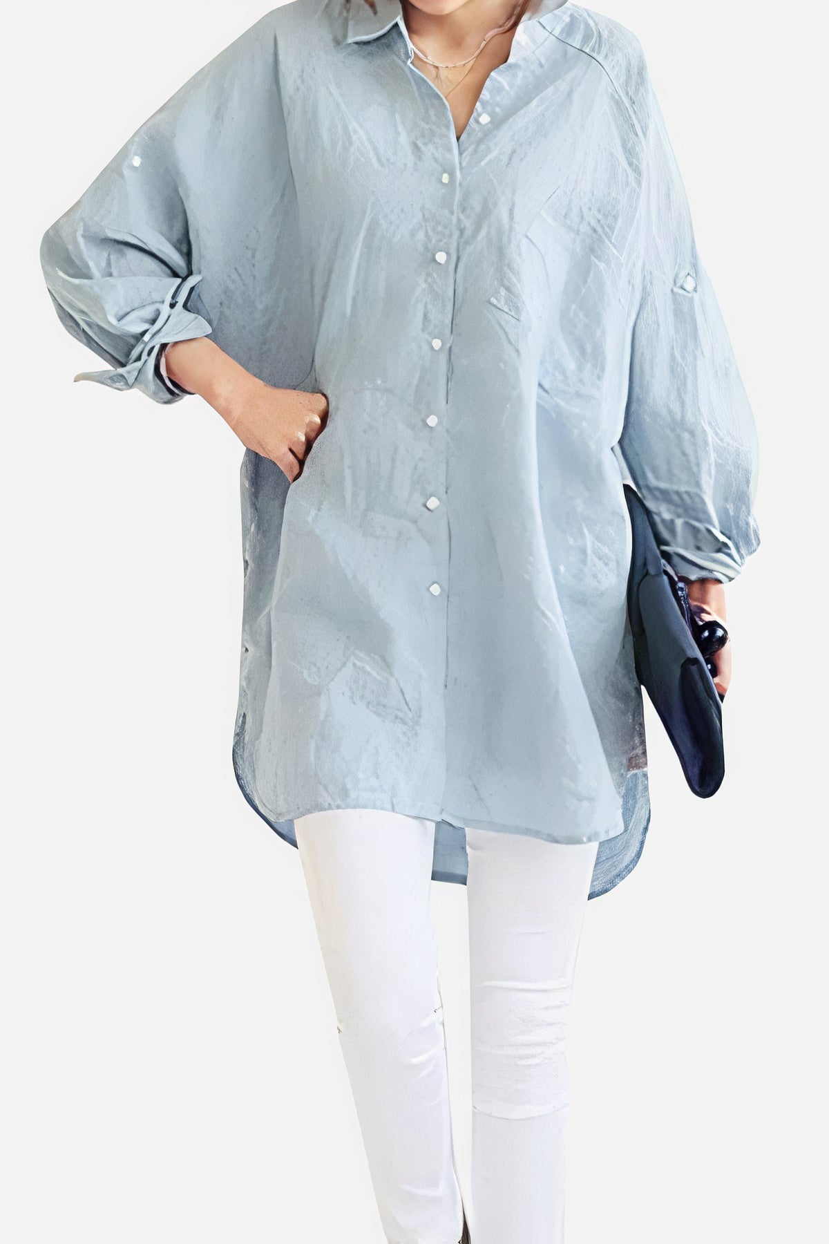 Emilia Women's Oversized Linen Shirt | Breathable & Stylish Comfort