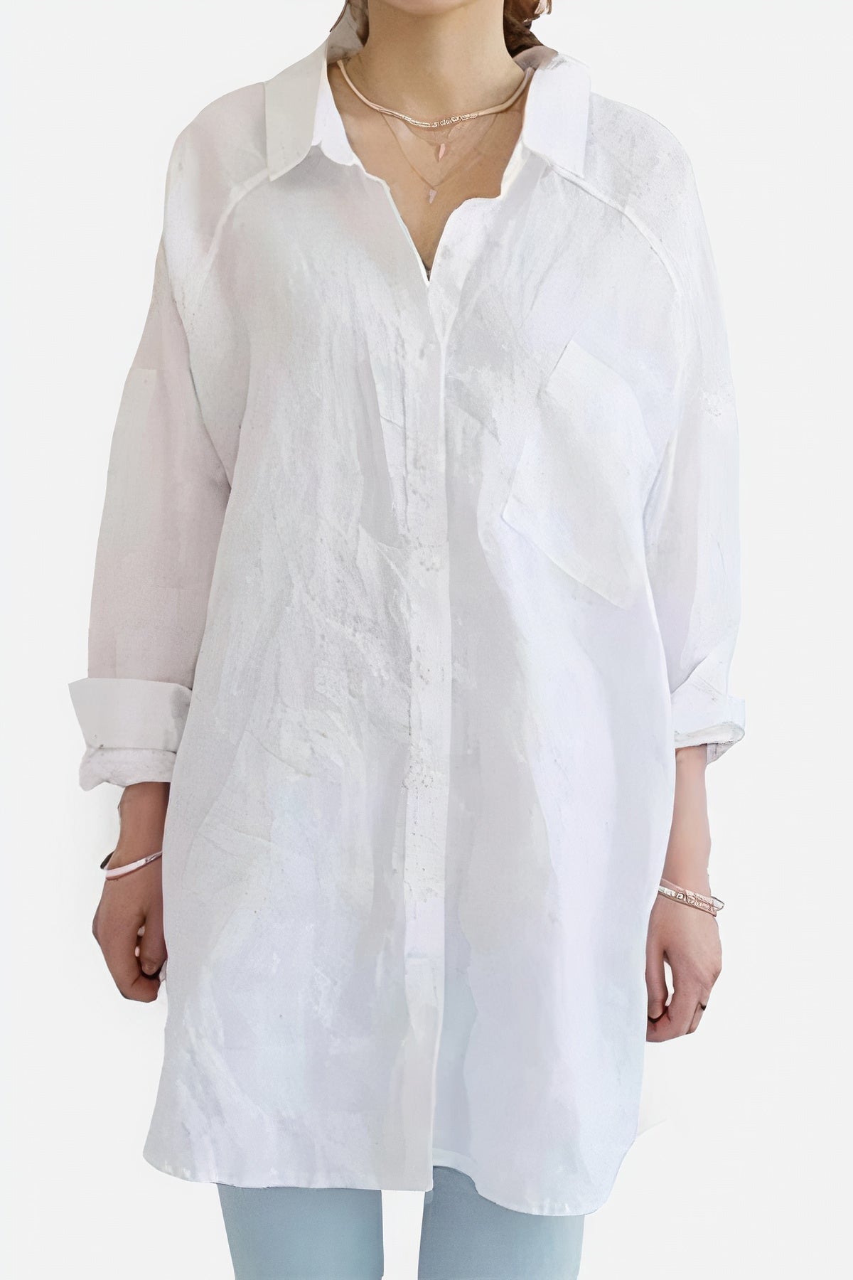 Emilia Women's Oversized Linen Shirt | Breathable & Stylish Comfort