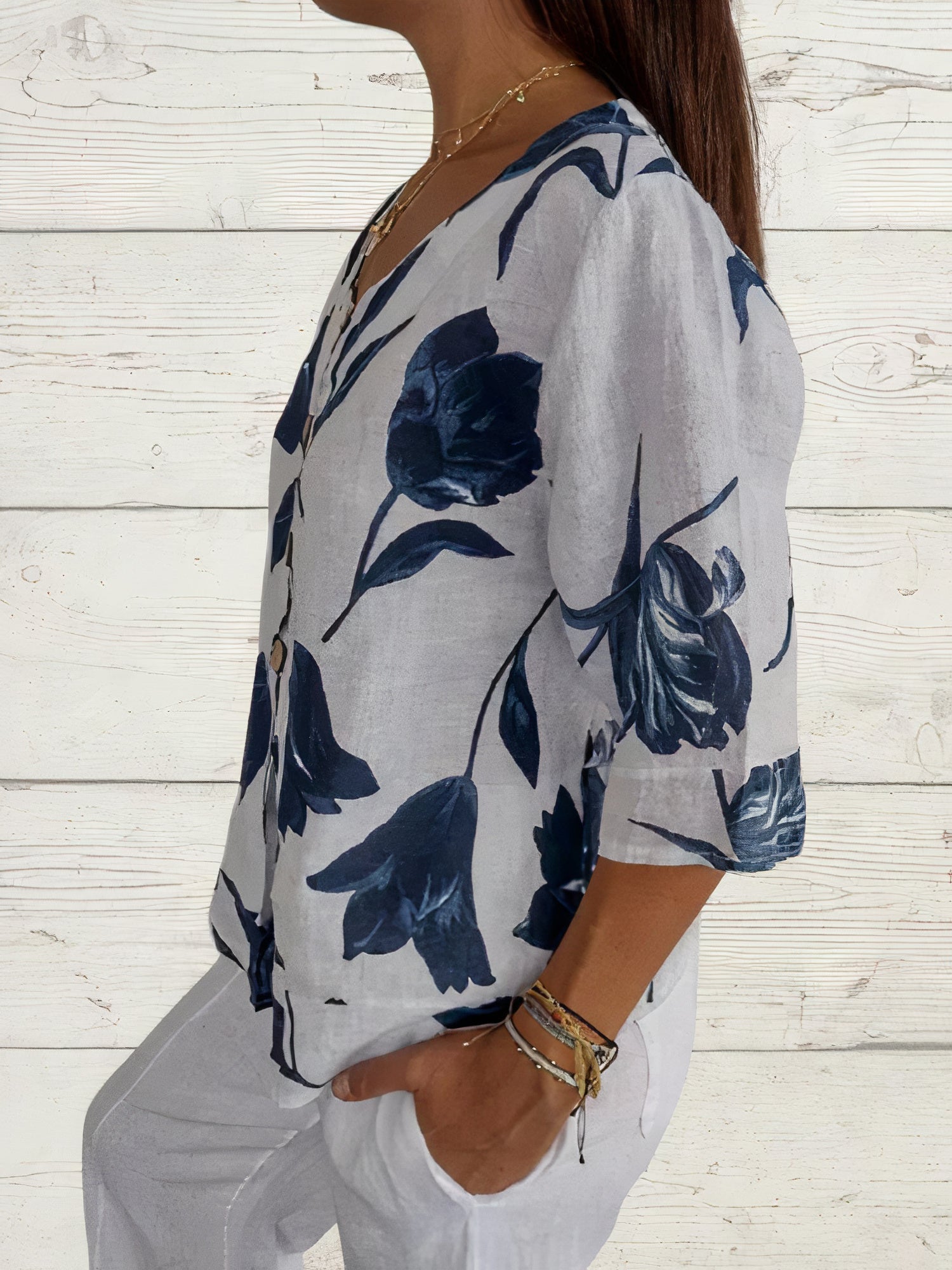 Stylish Floral Print Summer Blouse | Ezra - Perfect for Warm Days