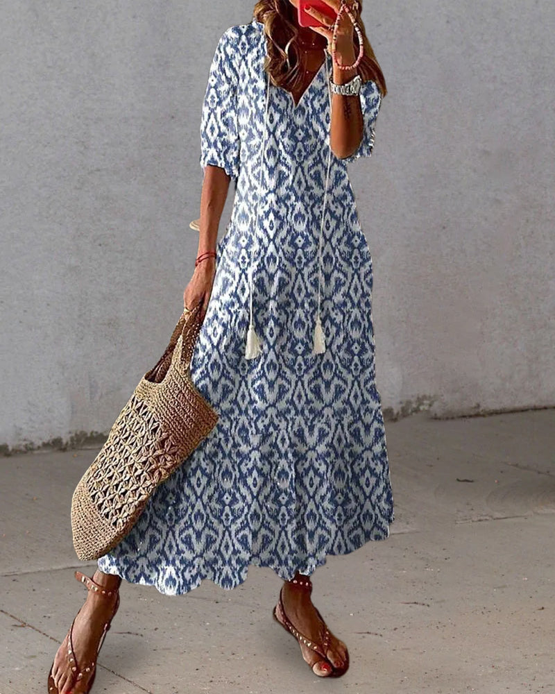Elegant Bohemian Maxi Dress - Womens Summer Dress 0