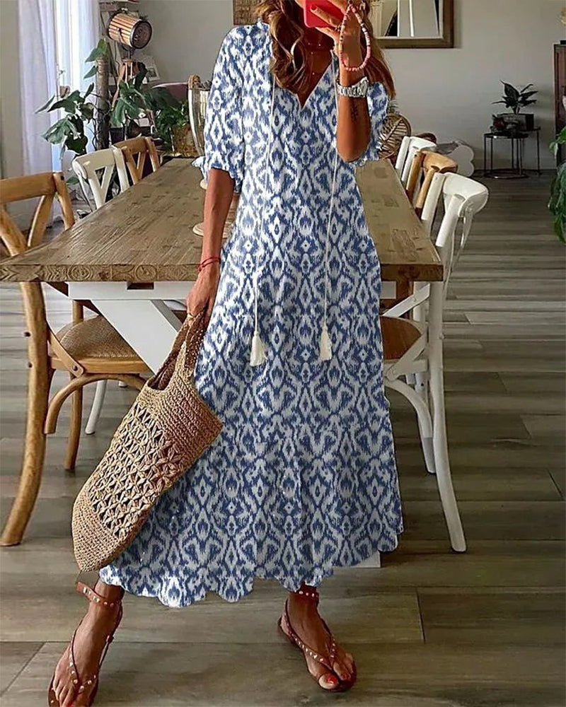 Elegant Bohemian Maxi Dress - Womens Summer Dress 1