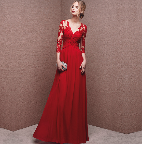 Elegant Long Sleeve Maxi Dress for Women - Perfect for Weddings 2