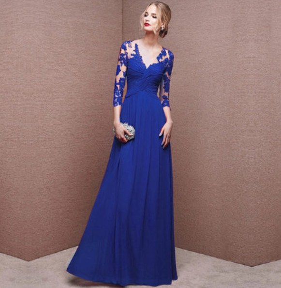 Elegant Long Sleeve Maxi Dress for Women - Perfect for Weddings 4