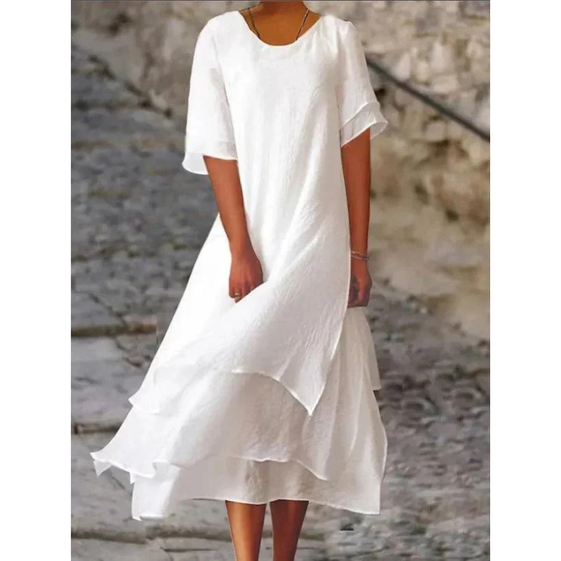 Elegant Long Sleeve Midi Dress for Women - Comfort & Style 1