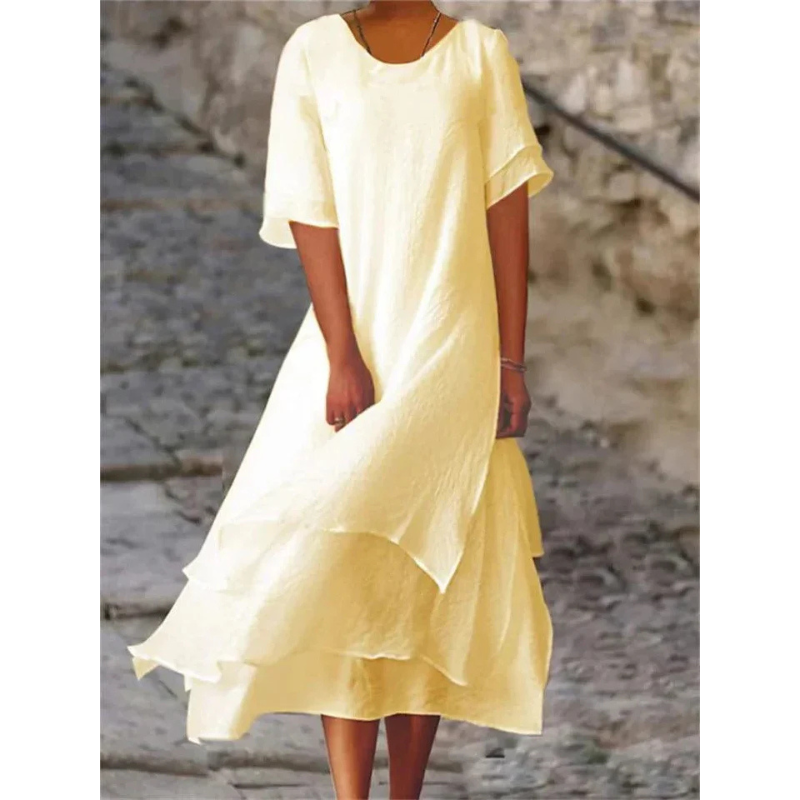 Elegant Long Sleeve Midi Dress for Women - Comfort & Style 2