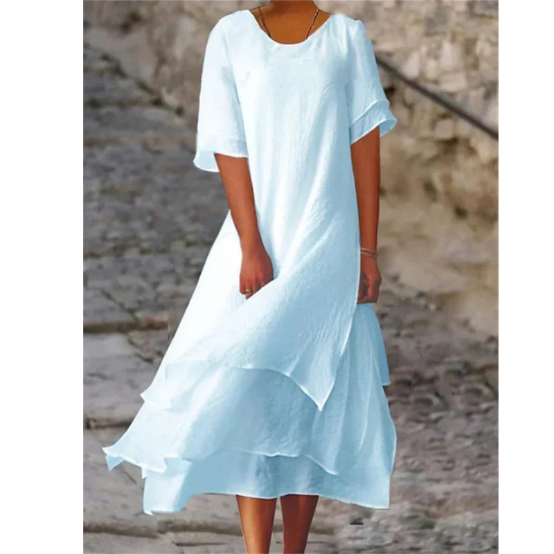 Elegant Long Sleeve Midi Dress for Women - Comfort & Style 3