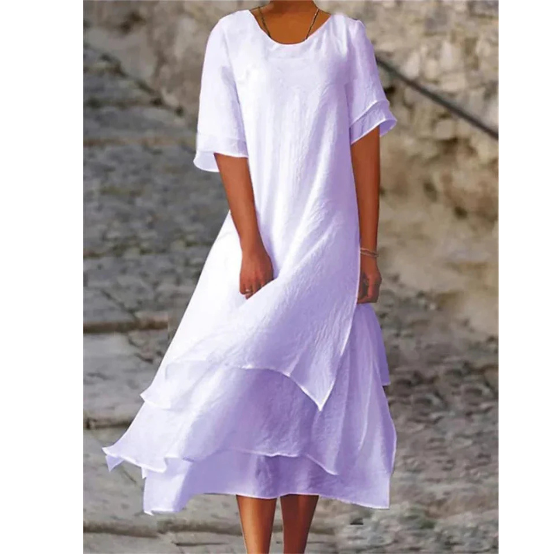 Elegant Long Sleeve Midi Dress for Women - Comfort & Style 4